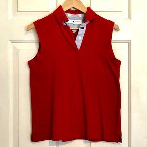 Tommy Hilfiger sleeveless red golf shirt